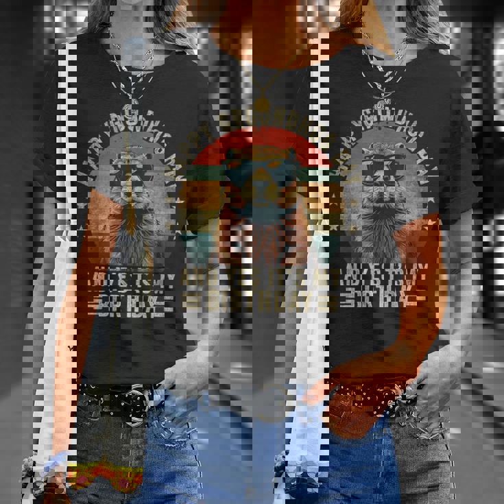 ハッピーマーモットの日、誕生日、クールなマーモット Tシャツ 彼女への贈り物