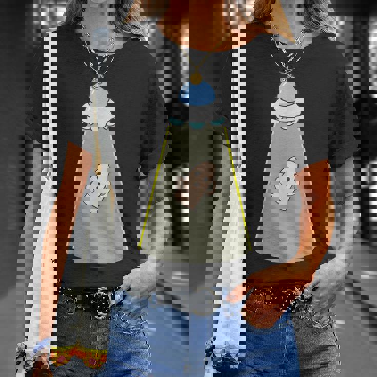 ハニワ くん 埴輪《Ufo 遭遇》【ゆるフレンズ】歴史土器 かわいい 面白い キャラクター Tシャツ 彼女への贈り物