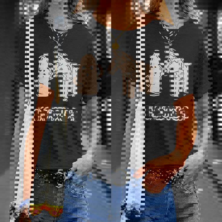 ハニワ くん と 馬 埴輪【ゆるフレンズ】歴史土器 キャラクター かわいい イラスト Tシャツ 彼女への贈り物