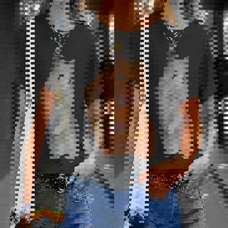 ハムスターミーム ピースサイン付き Tシャツ 彼女への贈り物