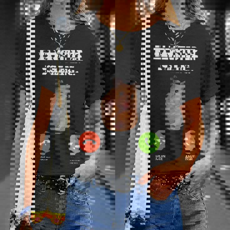 ハムスターミームが呼んでいます Tシャツ 彼女への贈り物