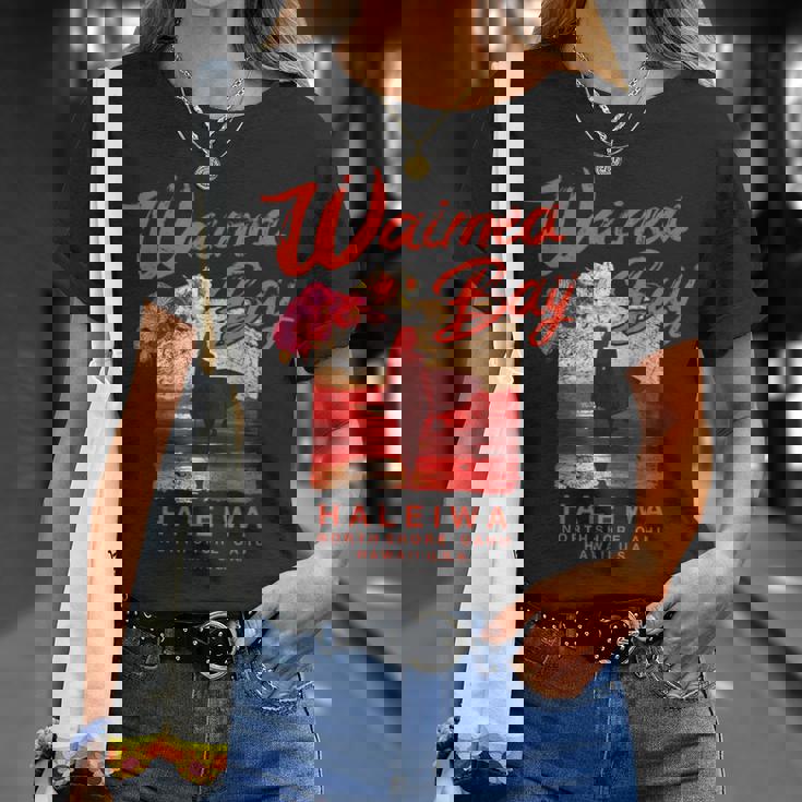 ハワイ ワイメア ベイ サーフィン ヴィンテージ ハワイアン Tシャツ 彼女への贈り物