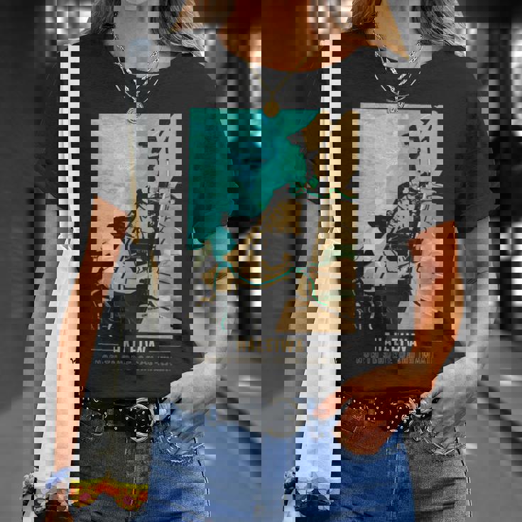 ハワイハレイワ ノースショア オアフ地図 Tシャツ 彼女への贈り物