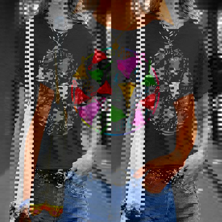 ハンドベルの色 Tシャツ 彼女への贈り物