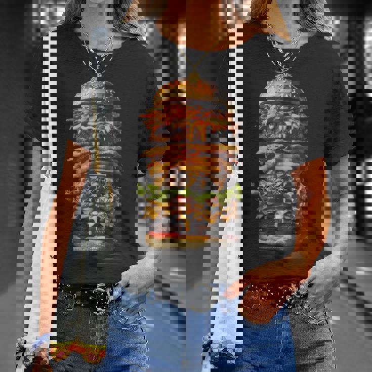 ハンバーガー チーズバーガー ファーストフード愛好家 食通 ギフト Tシャツ 彼女への贈り物