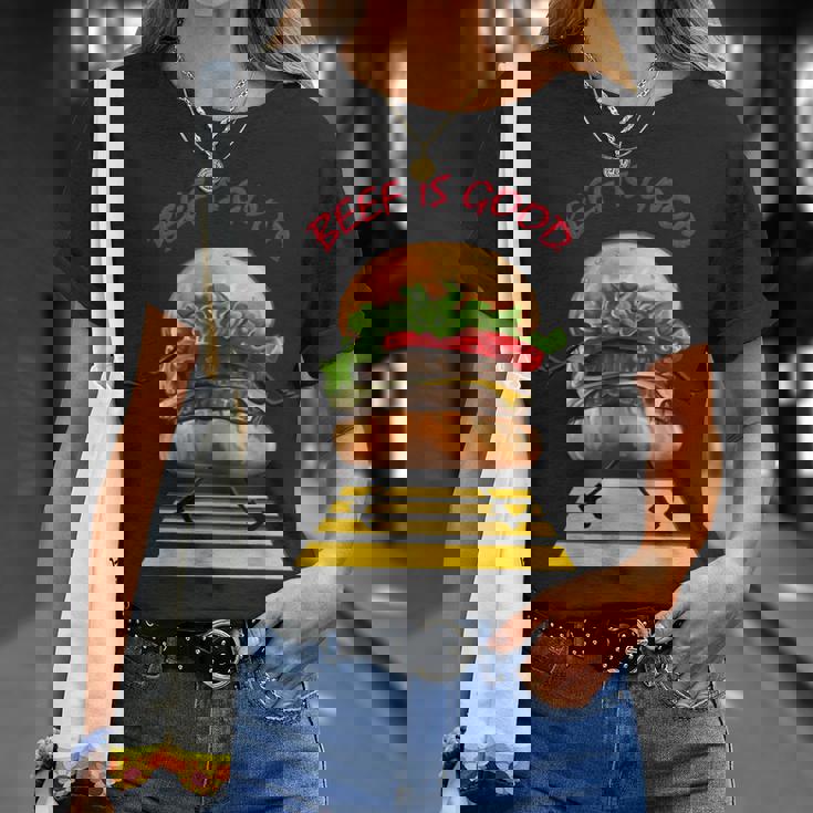 ハンバーガー 横断歩道 Tシャツ 彼女への贈り物