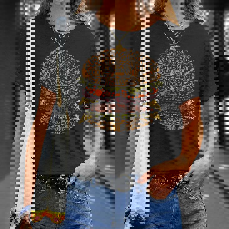 ハンバーガーの面白い食べ物のデザイン。 Tシャツ 彼女への贈り物