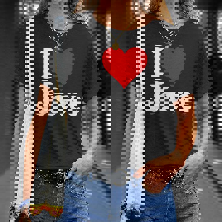 ハートジャイブジャズダンスミュージックが大好き Tシャツ 彼女への贈り物