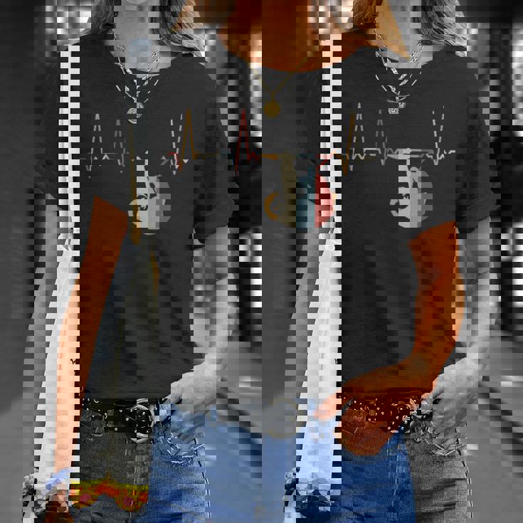 ハートビートナマケモノ Tシャツ 彼女への贈り物