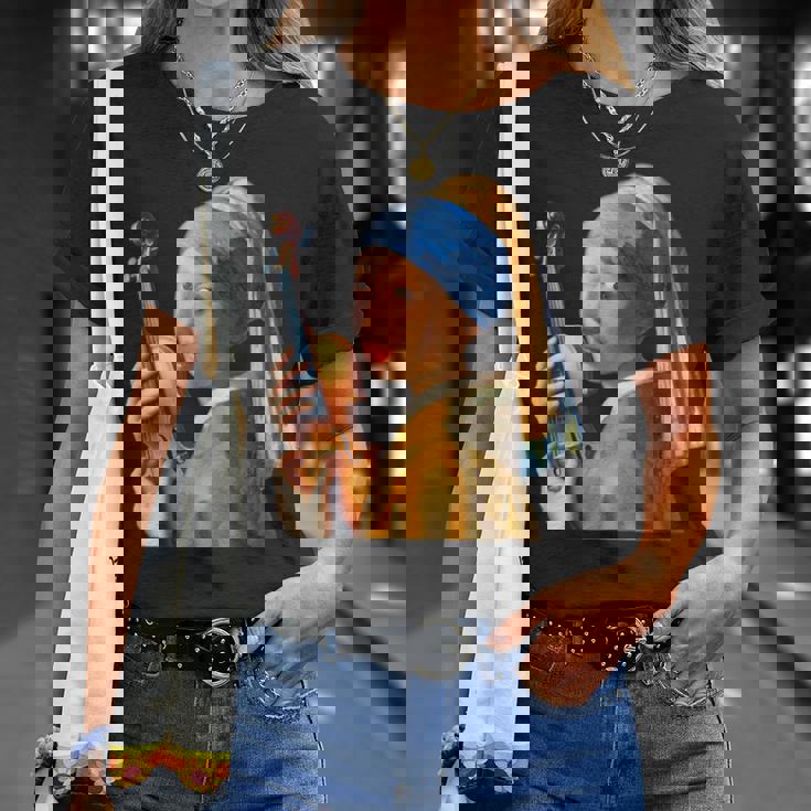 バイオリン 楽器 面白いtシャツ フェルメール かわいい メンズ 子供 おもしろ 服 グッズ ネタ 音楽 Tシャツ 彼女への贈り物