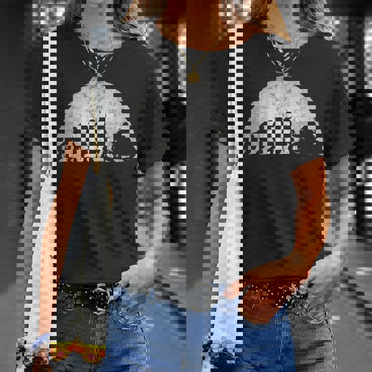 バイカーの進化-人間のモーターサイクルモータースポーツの進化 Tシャツ 彼女への贈り物