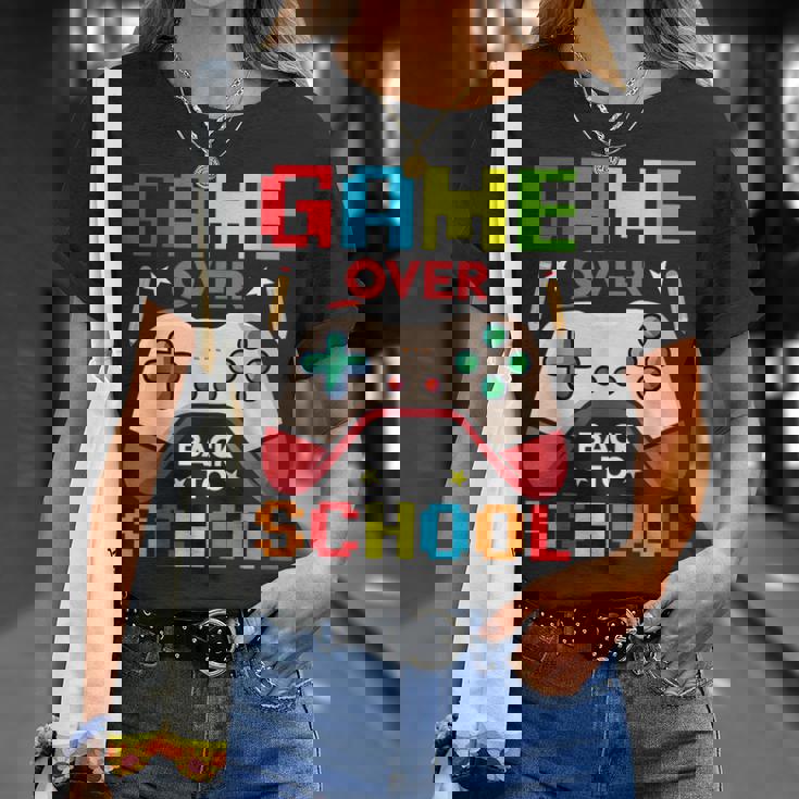 バック・トゥ・スクール-ゲームオーバーバック・トゥ・スクール Tシャツ 彼女への贈り物
