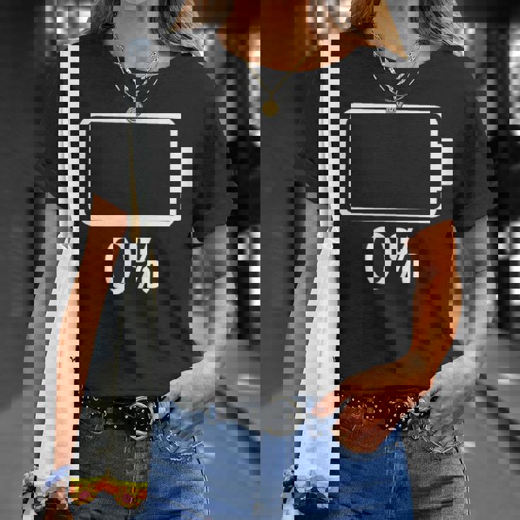 バッテリー0シャツバッテリーハート空充電バッテリー空 Tシャツ 彼女への贈り物