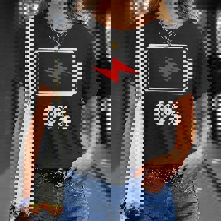 バッテリー充電0 シャツバッテリーデッドシャツバッテリー低 Tシャツ 彼女への贈り物