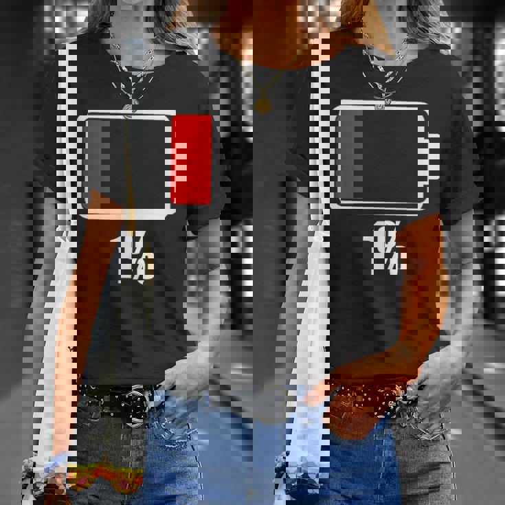 バッテリー残り1バッテリーデッドtシャツバッテリー低下 Tシャツ 彼女への贈り物