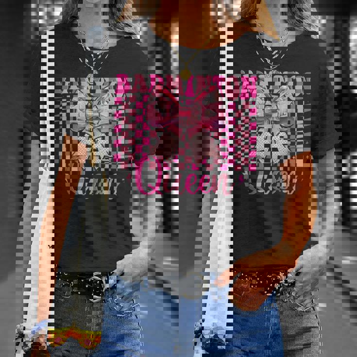 バドミントン クイーン プレイヤー 女の子 ママ 母の日 コケット リボン Tシャツ 彼女への贈り物