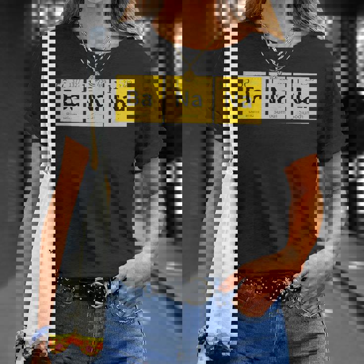 バナナおかしい化学元素周期表食品科学 Tシャツ 彼女への贈り物