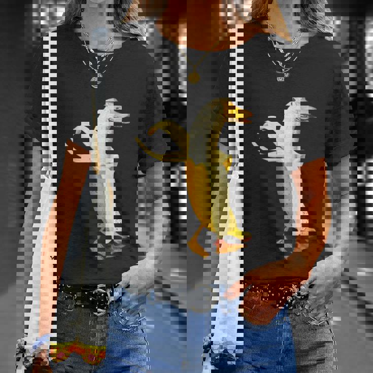 バナナアヒル。おかしいから人形の動物 Tシャツ 彼女への贈り物