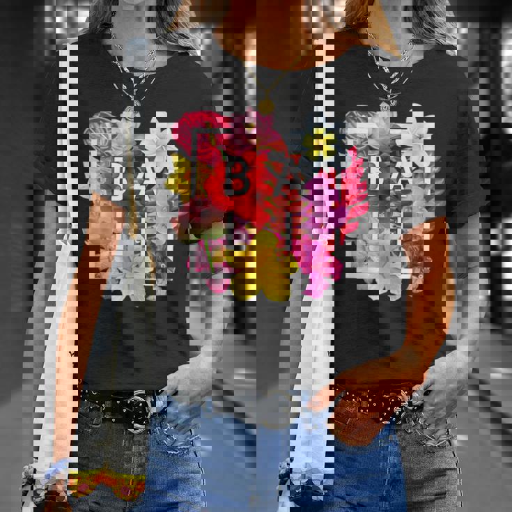 バリの花 ワードアート バリ島インドネシア土産 Tシャツ 彼女への贈り物