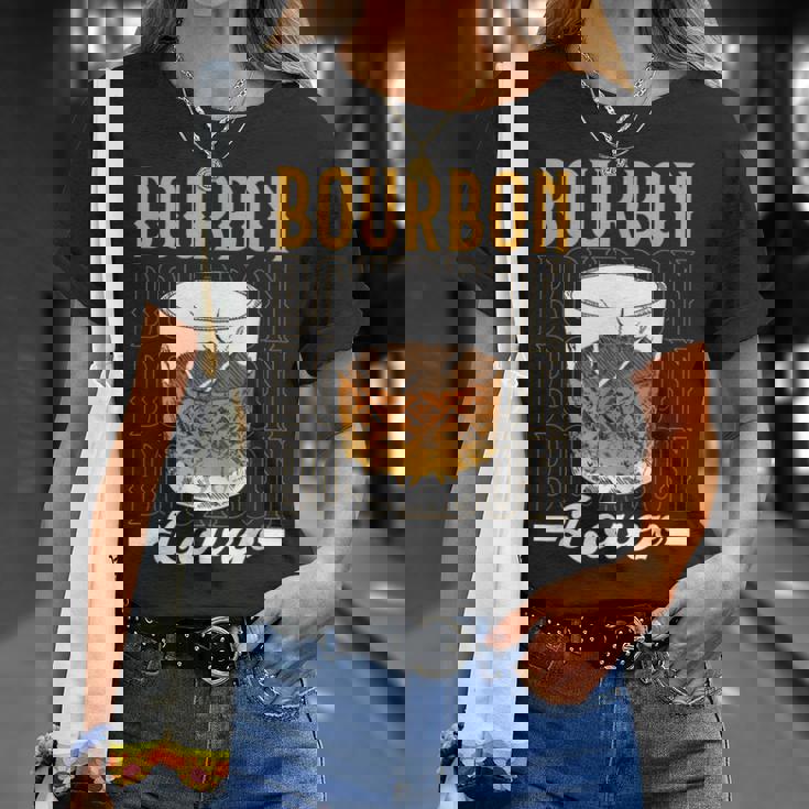バーボンラバー 恋人 酒飲み 飲酒 ドリンク バーボン Tシャツ 彼女への贈り物
