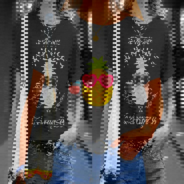 パイナップル サングラス アロハ ビーチ ハワイアン ハワイ Tシャツ 彼女への贈り物