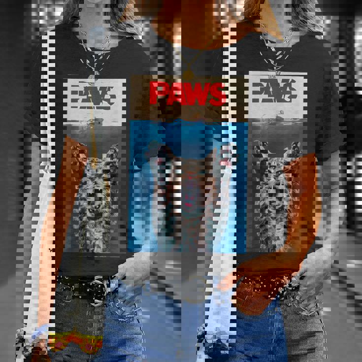 パウス おもしろ猫 パロディ 猫 恋人 ギフト 子猫 サメ ネズミ 鳴き声 Tシャツ 彼女への贈り物