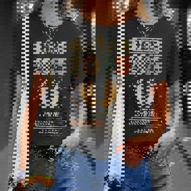 パパ 2025 ローディング 出産発表 これからパパになる人 Tシャツ 彼女への贈り物