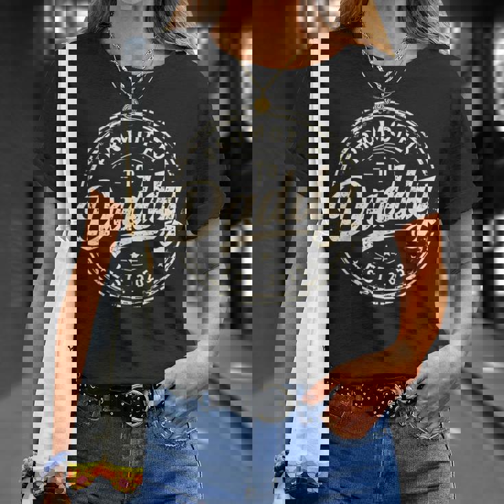 パパに昇格 2025 新パパベイビー初めてのお父さん Tシャツ 彼女への贈り物