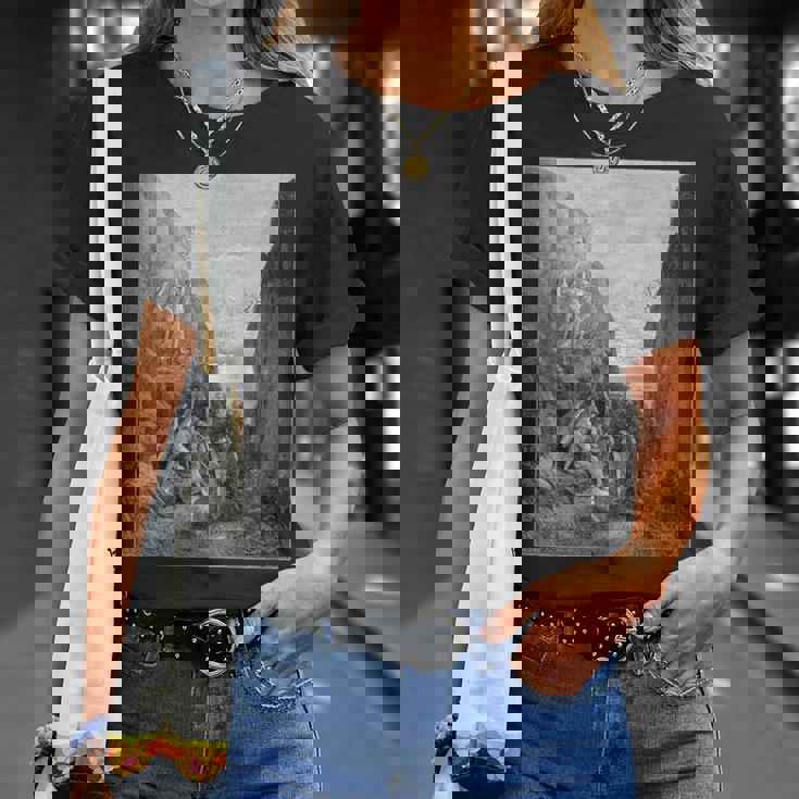 パラダイス・ロスト「So Promised He」ギュスターヴ・ドレ アート Tシャツ 彼女への贈り物