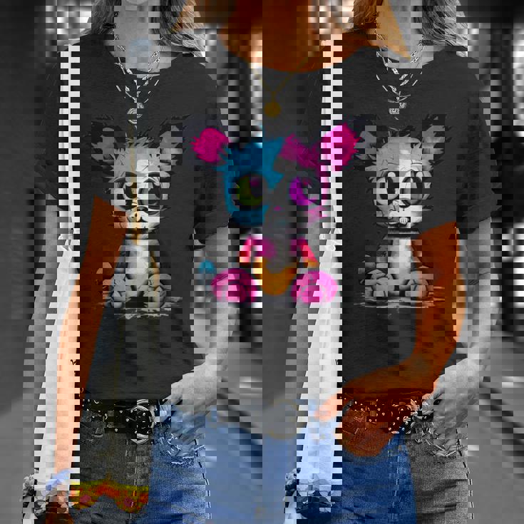 パンク モンスター 都会のぬいぐるみ くま 不気味でかわいい 怖い Tシャツ 彼女への贈り物