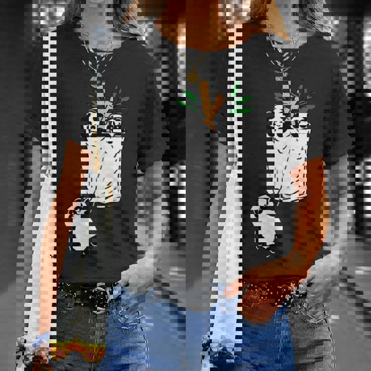 パンダのポケットに入ったパンダ Tシャツ 彼女への贈り物