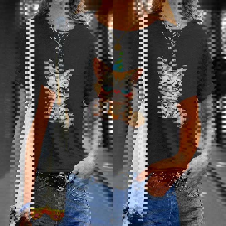 パーティー 猫 ドリンク 飲んだ 酔った プッシー キティ 猫 お祝い ブーー Tシャツ 彼女への贈り物