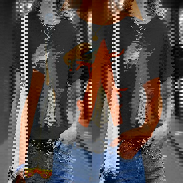 ヒエロニムス ボッシュ 鳥と木 地上の喜びの庭 Tシャツ 彼女への贈り物