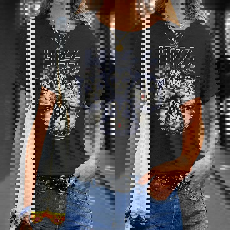 ヒス・ファニー・キャッツ・キトンズ・ロック・ロッキン Tシャツ 彼女への贈り物