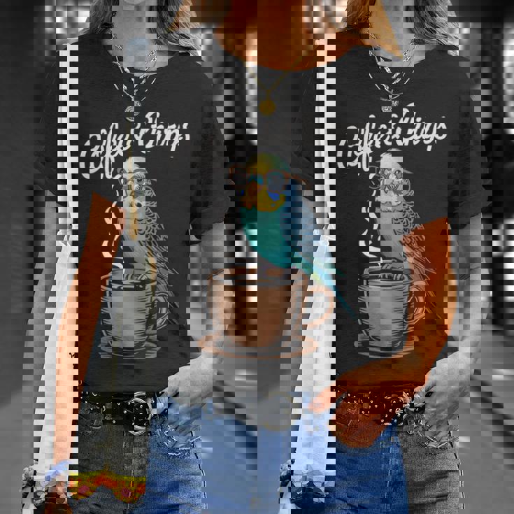 ヒップスター セキセイインコ コーヒー セキセイインコ Tシャツ 彼女への贈り物