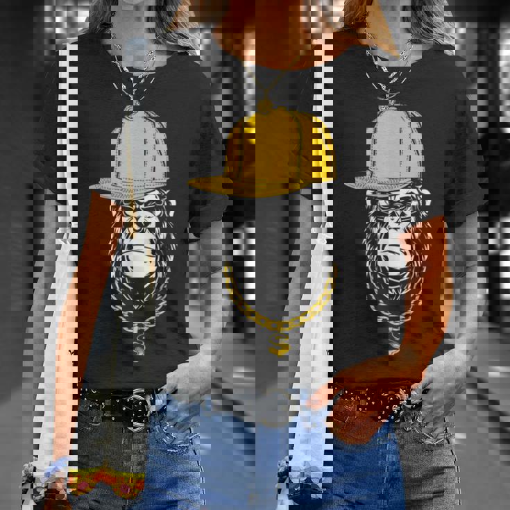 ヒップホップ ゴリラ ラッパー Tシャツ 彼女への贈り物