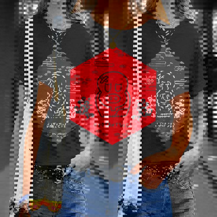 ヒョウタンツギ 和柄ヘキサゴン Ctezuka Productions Tシャツ 彼女への贈り物