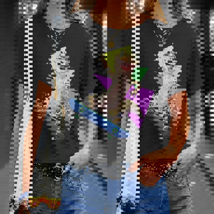 ヒョウモントカゲモドキ スケートボードのトカゲ Tシャツ 彼女への贈り物