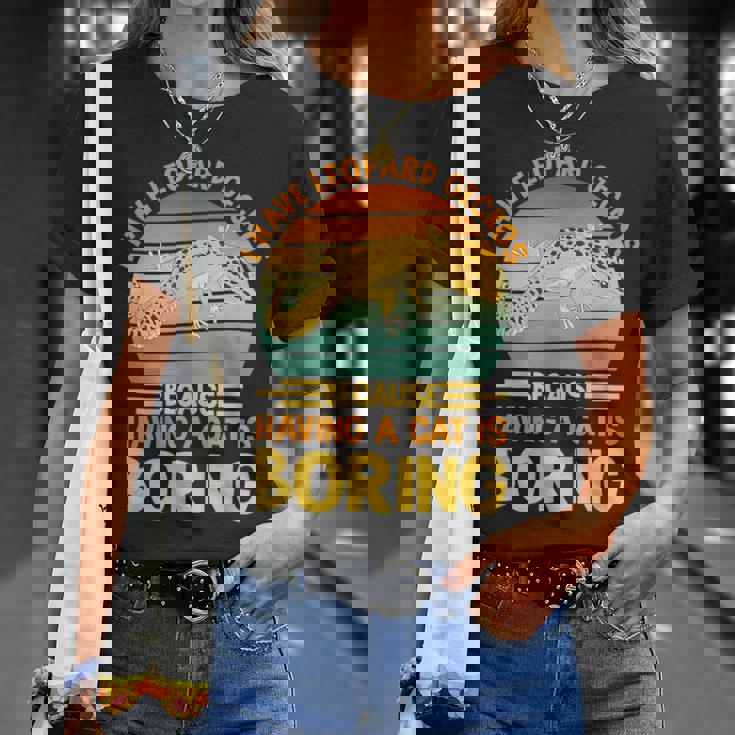 ヒョウモントカゲモドキ 爬虫類 小さな恐竜を飼っています Tシャツ 彼女への贈り物