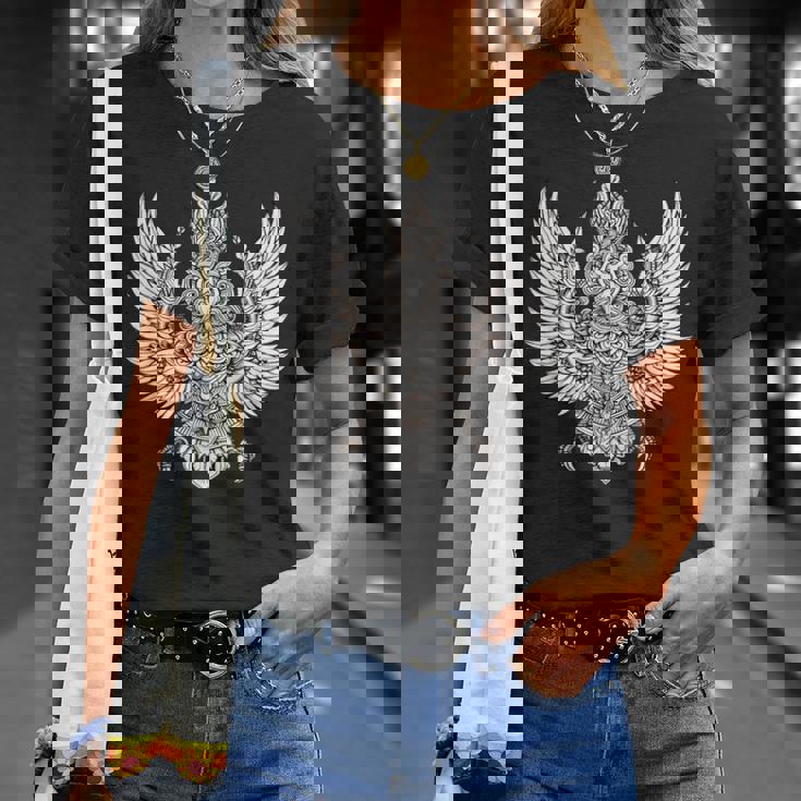 ヒンドゥー神話 ガルーダ ヒンドゥー教のガルーダ ヒンドゥー教の神ガルーダ Tシャツ 彼女への贈り物