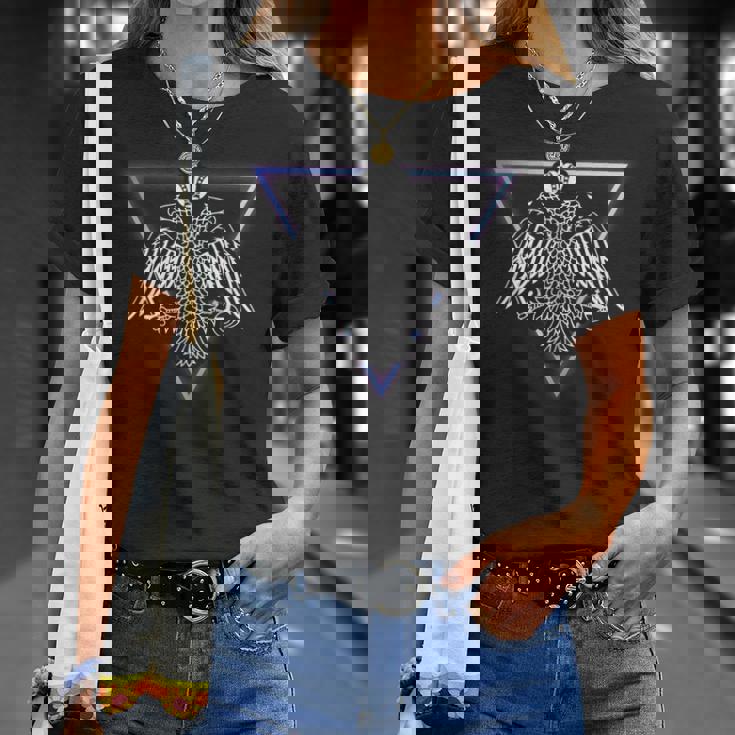 ビザンチンイーグル 東方正教会 クリスチャン 信仰 バイオレット Tシャツ 彼女への贈り物