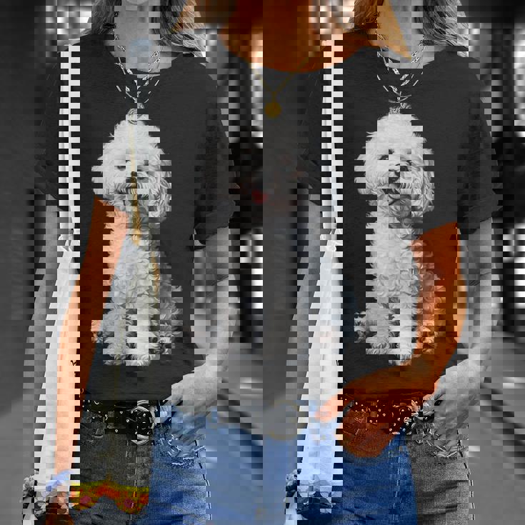 ビションフリーゼ 犬 モチーフ ペット イラスト ビションフリーゼ Tシャツ 彼女への贈り物