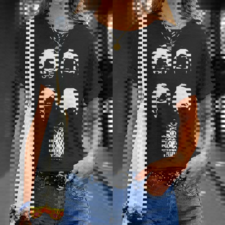 ビッグバン理論 ロゴ グループ ヘアショット Tシャツ 彼女への贈り物