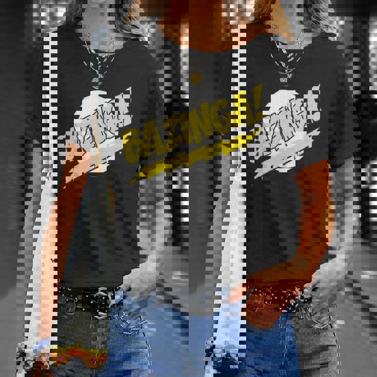 ビッグバン理論ロゴ Bazinga Tシャツ 彼女への贈り物