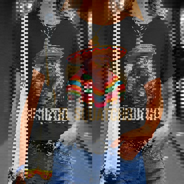 ビッグフット エル・スクワッチョ 面白い 南西メキシコ ソンブレロ Tシャツ 彼女への贈り物