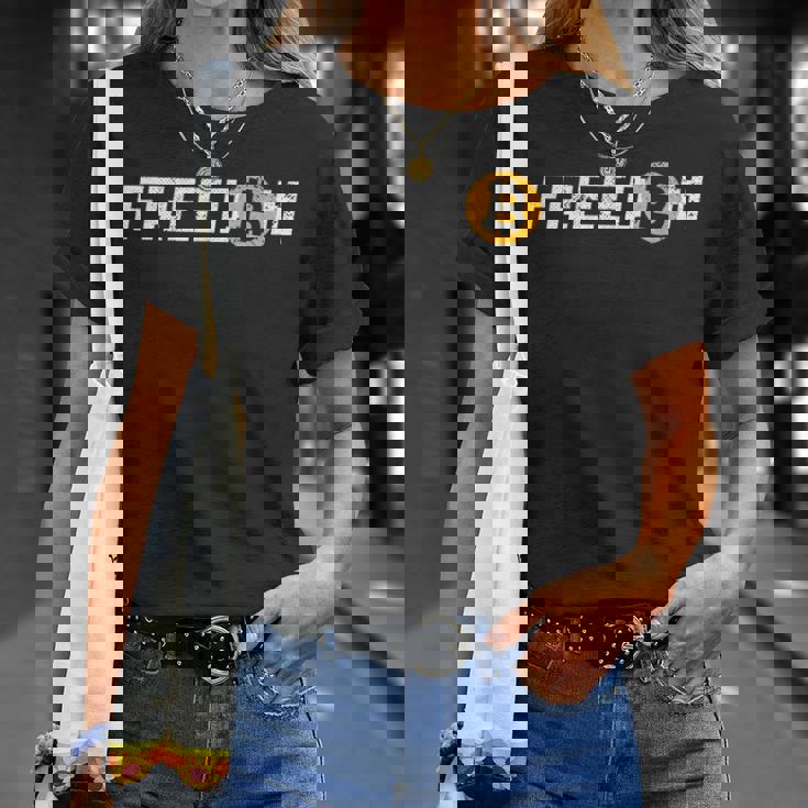 ビットコイン フリーダム 暗号通貨 Btc フリーダム ミリオネア リッチ Tシャツ 彼女への贈り物