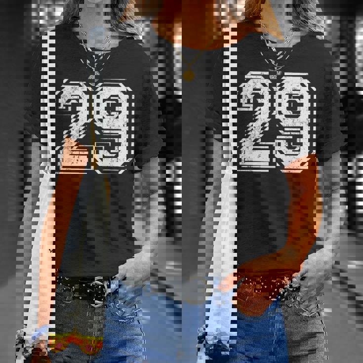 ビンテージスポーツナンバーズ 29 29 Tシャツ 彼女への贈り物