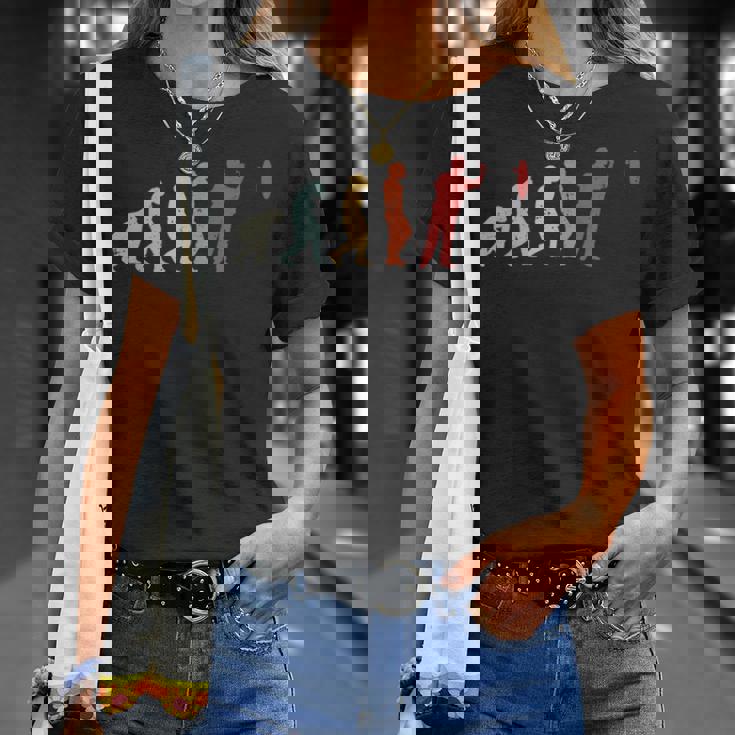 ビンテージダーツ進化面白いダーツダーツプレーヤーのギフト Tシャツ 彼女への贈り物