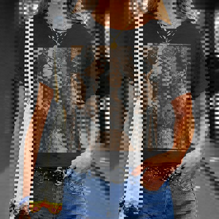 ビンテージ魔女魔女魔術師と猛禽フクロウ鳥ゴスゴシック。 Tシャツ 彼女への贈り物