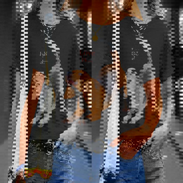 ビーグルシャツ ビーグルtシャツ Love Is Dog Mom Dad 子犬 ペット キュート Tシャツ 彼女への贈り物